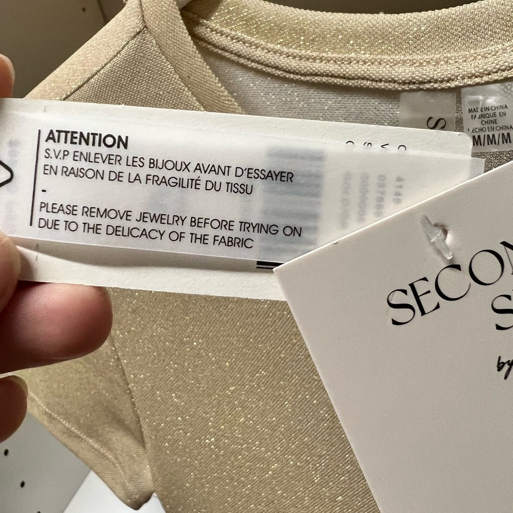 Anthropologie Second Skin gold mesh bodysuit - Picture 3 of 8